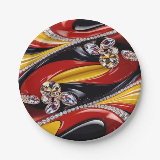 紙プレートとベルギーカラーデザイン ペーパープレート (正面)