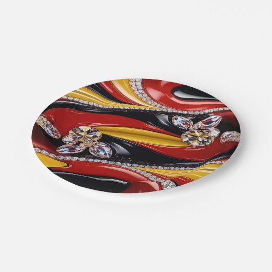 紙プレートとベルギーカラーデザイン ペーパープレート (アングル)