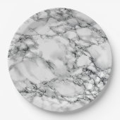 紙プレートとホワイトマーブルストーンデザイン ペーパープレート (正面)