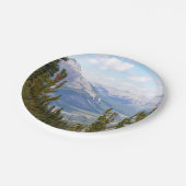 紙プレートとマウンテンシーン ペーパープレート (アングル)