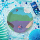 紙プレートとマウンテンレイクデザイン ペーパープレート (パーティー)