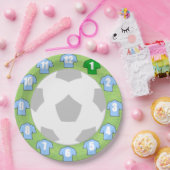 紙プレートとライトスカイブルースポーツシャツ ペーパープレート (パーティー)