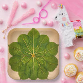 紙プレートとリーフデザイン ペーパープレート (パーティー)