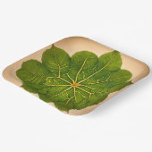 紙プレートとリーフデザイン ペーパープレート (傾斜あり)