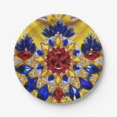 紙プレートとルーマニア色デザイン ペーパープレート (正面)