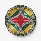 紙プレートとロサンゼルスカラーデザイン ペーパープレート (正面)