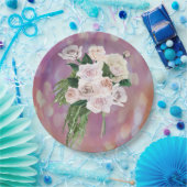 紙プレートとローズブーケブライダルシャワー ペーパープレート (パーティー)