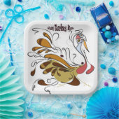 紙プレートと七面鳥おもしろいデザイン ペーパープレート (パーティー)