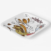 紙プレートと七面鳥おもしろいデザイン ペーパープレート (傾斜あり)