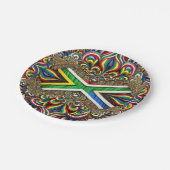 紙プレートと南アフリカカラーデザイン ペーパープレート (アングル)