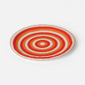 紙プレートと同心円デザイン ペーパープレート (アングル)