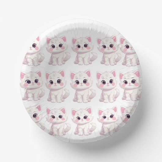 紙プレートと子猫 ペーパーボウル (正面)
