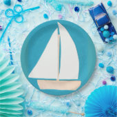 紙プレートと帆船デザイン ペーパープレート (パーティー)