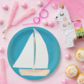 紙プレートと帆船デザイン ペーパープレート (パーティー)