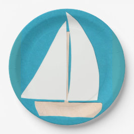 紙プレートと帆船デザイン ペーパープレート