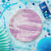 紙プレートと抽象芸術ラベンダーデザイン ペーパープレート (パーティー)