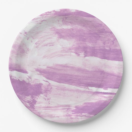 紙プレートと抽象芸術ラベンダーデザイン ペーパープレート (正面)