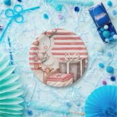 紙プレートと水色アヒル ペーパープレート (パーティー)