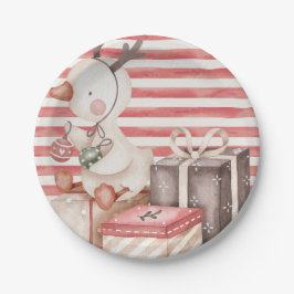 紙プレートと水色アヒル ペーパープレート