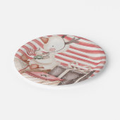 紙プレートと水色アヒル ペーパープレート (アングル)