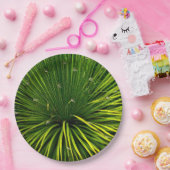 紙プレートと緑色植物体 ペーパープレート (パーティー)