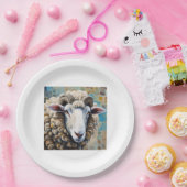 紙プレートと羊の動機 ペーパープレート (パーティー)