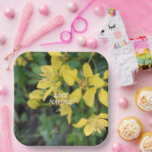 紙プレートと自然保護メッセージ ペーパープレート (パーティー)