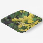 紙プレートと自然保護メッセージ ペーパープレート (傾斜あり)