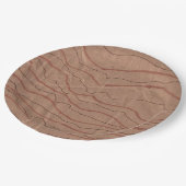 紙プレートと茶色のマーブルデザイン ペーパープレート (アングル)