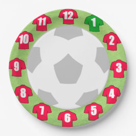 紙プレートと赤スポーツシャツ ペーパープレート