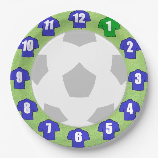 紙プレートとBlue Sport Shirts ペーパープレート (正面)