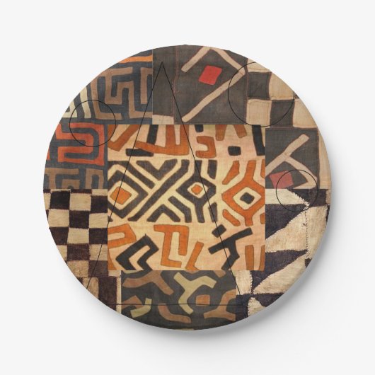 紙プレートにアフリカのヒント ペーパープレート (正面)