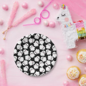 紙プレートに可愛いかわいい幽霊 ペーパープレート (パーティー)