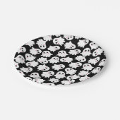 紙プレートに可愛いかわいい幽霊 ペーパープレート (アングル)