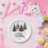 紙プレートのクリスマスパーティー ペーパープレート (パーティー)
