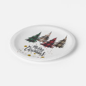 紙プレートのクリスマスパーティー ペーパープレート (アングル)