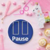 紙プレートの青い一時停止 ペーパープレート (パーティー)