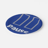 紙プレートの青い一時停止 ペーパープレート (アングル)