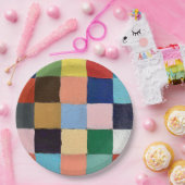 紙プレートインファンキースクウェアデザイン ペーパープレート (パーティー)