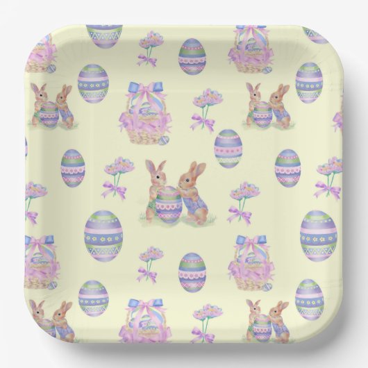 紙プレートイースターテーマ ペーパープレート (正面)
