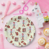 紙プレートカウボーイアンドホースブラウン ペーパープレート (パーティー)