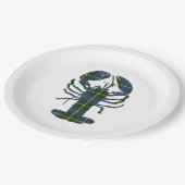 紙プレートキュートロブスタータータンチェック航海のビーチ ペーパープレート (アングル)