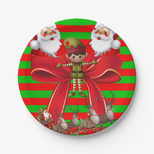 紙プレートクリスマス ペーパープレート (正面)