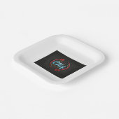 紙プレートシェフデザインパーティー時間 ペーパープレート (傾斜あり)