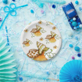 紙プレートシーシェル ペーパープレート (パーティー)