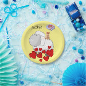 紙プレートシープキッテンハッピーバレンタインデー ペーパープレート (パーティー)