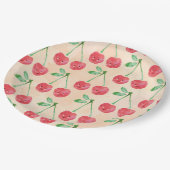 紙プレートスイートレッドさくらんぼデリケートなパターン ペーパープレート (アングル)