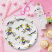 紙プレートスケートボードガール ペーパープレート (パーティー)