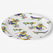 紙プレートスケートボードガール ペーパープレート (アングル)