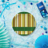 紙プレートストライプ ペーパープレート (パーティー)